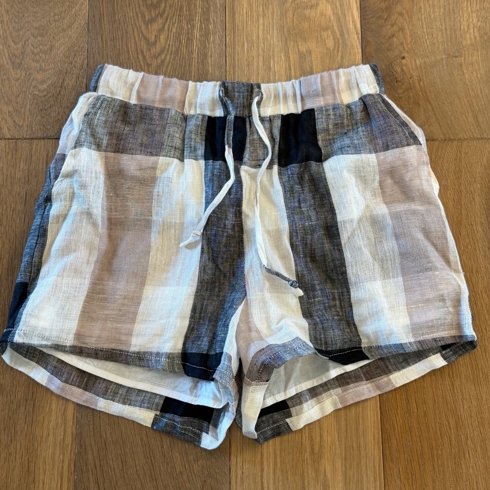 Klesis Women’s Plaid Shorts Drawstring with Side Pockets Small